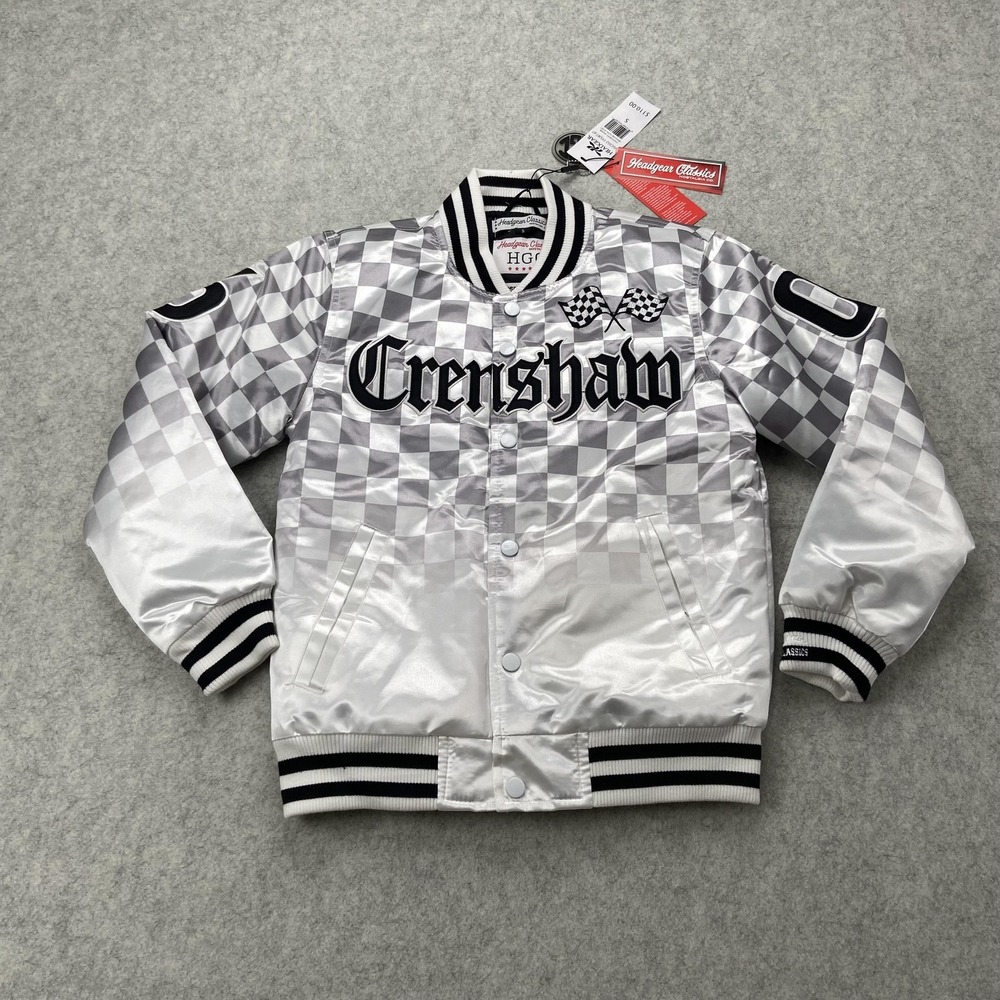 Headgear Classics Jacket Womens Small Silver Crenshaw Nipsey Hussle MEASUREMENTS